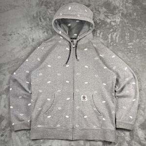 Aape by A Bathing Ape Logo Badge Full Zip Hoodie Men's Large